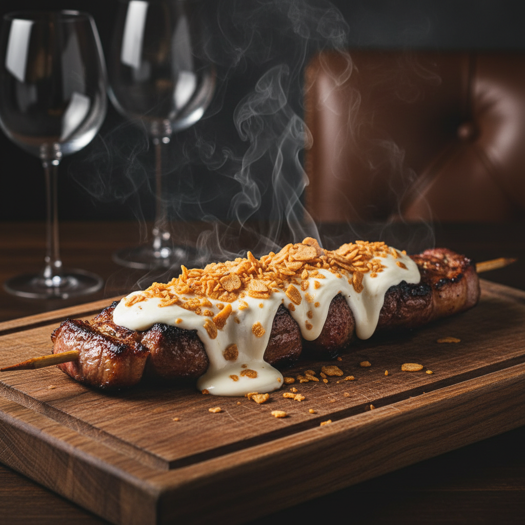 Picanha c/ Catupiry e Alho Crocante